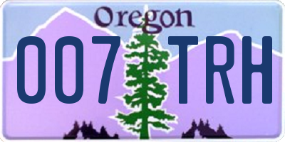 OR license plate 007TRH