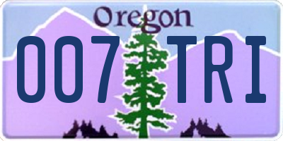 OR license plate 007TRI