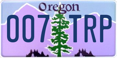 OR license plate 007TRP