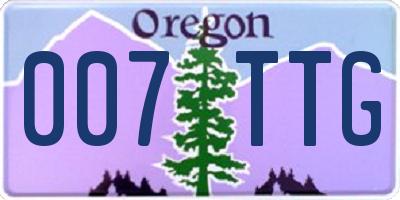 OR license plate 007TTG