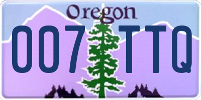 OR license plate 007TTQ