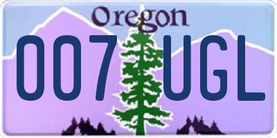 OR license plate 007UGL