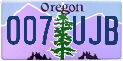 OR license plate 007UJB