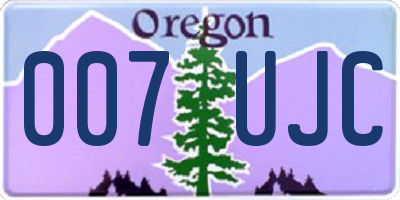 OR license plate 007UJC