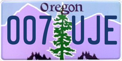 OR license plate 007UJE