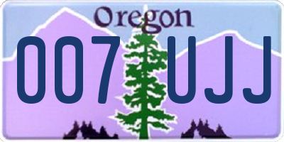 OR license plate 007UJJ