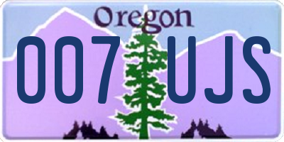 OR license plate 007UJS