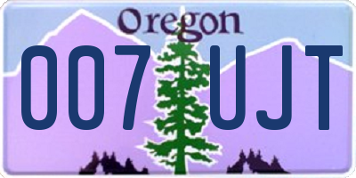 OR license plate 007UJT