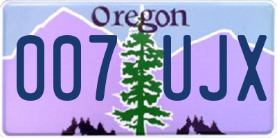 OR license plate 007UJX