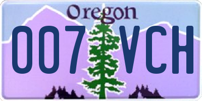 OR license plate 007VCH