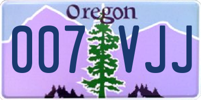 OR license plate 007VJJ
