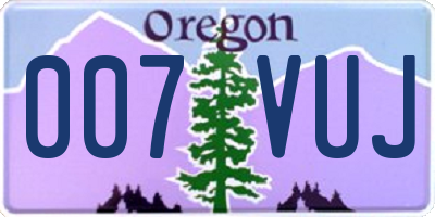 OR license plate 007VUJ