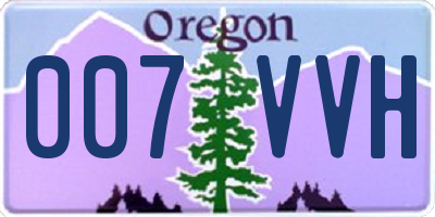 OR license plate 007VVH