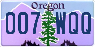 OR license plate 007WQQ
