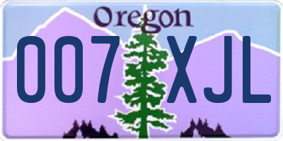 OR license plate 007XJL