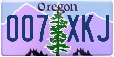 OR license plate 007XKJ