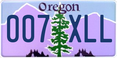 OR license plate 007XLL