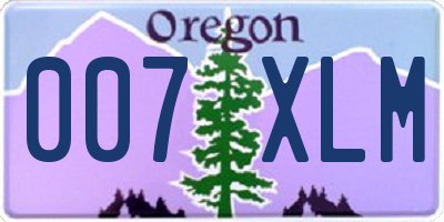 OR license plate 007XLM