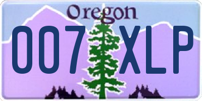 OR license plate 007XLP