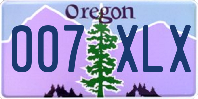 OR license plate 007XLX