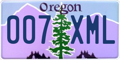 OR license plate 007XML