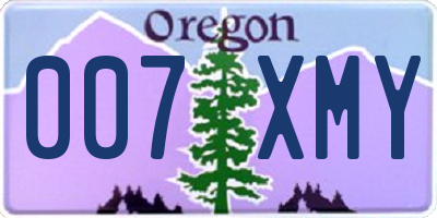 OR license plate 007XMY
