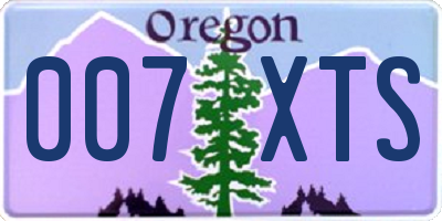 OR license plate 007XTS