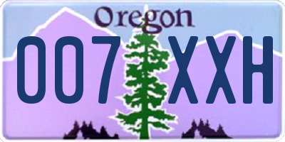 OR license plate 007XXH