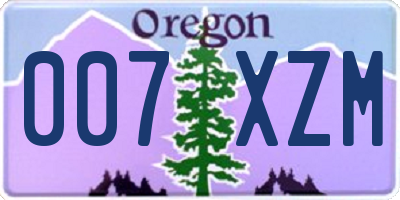 OR license plate 007XZM