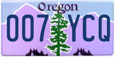OR license plate 007YCQ
