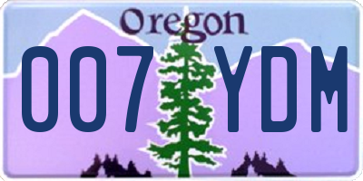 OR license plate 007YDM