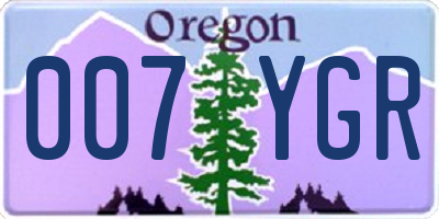 OR license plate 007YGR