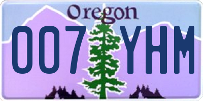 OR license plate 007YHM