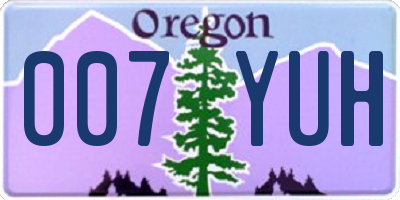 OR license plate 007YUH