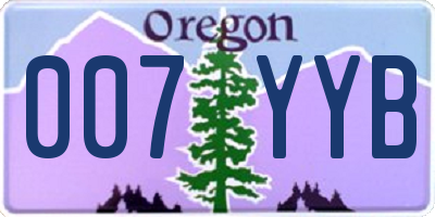 OR license plate 007YYB