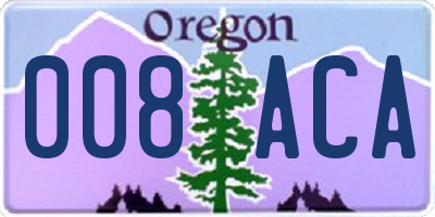 OR license plate 008ACA
