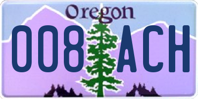 OR license plate 008ACH
