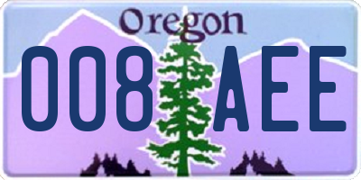 OR license plate 008AEE