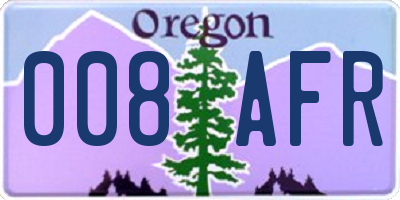 OR license plate 008AFR