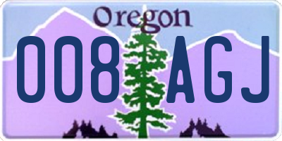 OR license plate 008AGJ