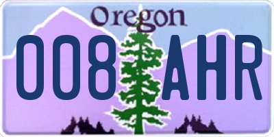 OR license plate 008AHR