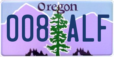 OR license plate 008ALF