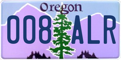OR license plate 008ALR