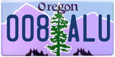 OR license plate 008ALU