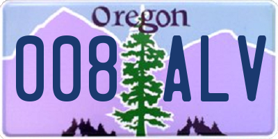 OR license plate 008ALV