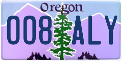 OR license plate 008ALY