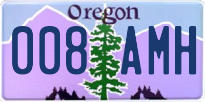 OR license plate 008AMH