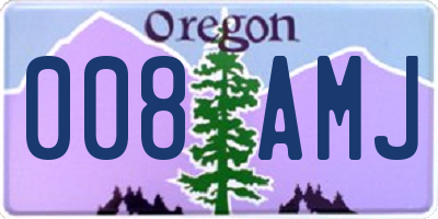 OR license plate 008AMJ