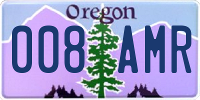 OR license plate 008AMR