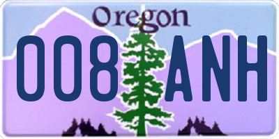 OR license plate 008ANH